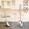 KEAWELL Unique 7.5 inch Small Hammered Sauce ladle, 1 oz. 18/10 Stainless Steel Gravy Soup Ladle. Solid and Sturdy, Dishwasher Safe