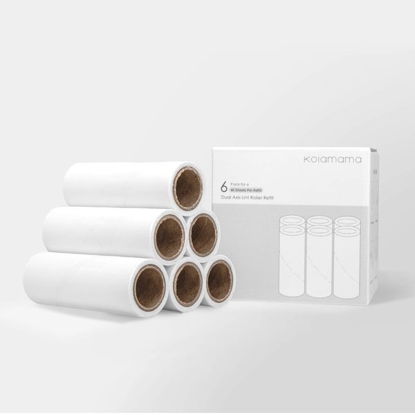 KOLAMAMA Lint Roller Lint Rollers for Pet Hair Extra Sticky Lint Remover, Pet Hair Remover for Couch, Clothes, Furniture and Carpet, lint Roller Refill with 6 Rollers 240 Sheets Total.
