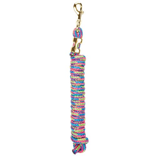 Weaver Leather Mini/Pony Lead Rope , Pink Fusion/Purple Jazz/Hurricane Blue/Lime Zest , 1/2" x 7'