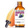 ORGANIC GRAPESEED OIL Anti-Aging Moisturizer - Facial Cleanser in 4 oz Glass Bottle | Unrefined, Cold Pressed Grape Seed Oil | Essential to Reduce Skin Wrinkles and Stretch Marks