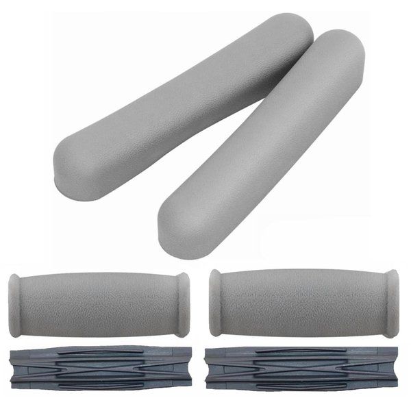 Crutch Underarm Pads and Crutch Hand Grip, Universal Crutch Armpit Pad Cover, Crutch Handgrip with Handgrip Core, Under Arm Soft Cushioned Covers for Crutches Accessories(4 Pack)
