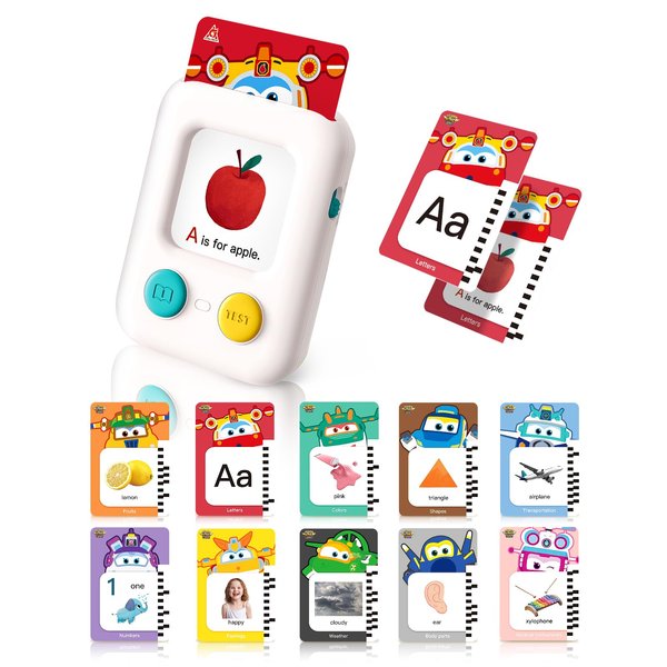 Super Wings Toddler Flash Cards, 106 Words Flash Cards for Toddlers 3-5, 10 Themes Kids Educational Toys, Preschool Learning Flash Cards for Toddlers 3-5 Years, Early Learning Toys for Boys Girls