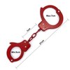 AUYYOSK Toy Metal Handcuffs with Key,Safety Party Supplies Accessory Pretend Play Hand Cuffs for Kids Children (Red)