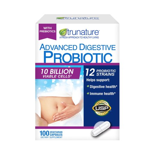 TN Advanced Digestive Probiotic 10 Billion Viable Cells, 12 Strains, 100 Vegetarian Capsules