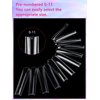 504PCS Clear Square Nail Tips for Acrylic Nails Professional, XXL/XXXL Extra Long Tapered Square Straight Acrylic Nail Tips, Full Cover No C Curve False Nail Extension Tips for Manicure Salon Nail Art