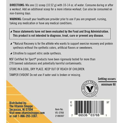 Natural Recovery Powder - 7.7g of Amino Acids - Mixed Berry (11.1 oz./30 Servings)