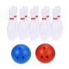 STOBOK 2 Set Miniature Bowling Ball Set Dollhouse Bowling Game Toys Mini Desktop Bowling Model Toy for Dollhouse Decoration Accessories