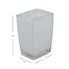 Home Basics Break-Resistant Plastic Toothbrush Holder Tumbler for Bathrooms, White