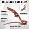 Havawish 12 Pcs Alligator Clips for Hair Styling Matte Alligator Hair Clips Crocodile Clips Hair Sectioning Clips for Women Hair Styling(Brown)