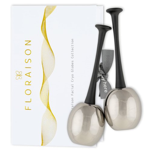 Facial Roller Unbreakable Stainless Steel Cryo Globes Magic Cooling Beauty Facial Sticks for Face, Neck & Body Cryo Sticks Cold Roller for face Puffiness Wrinkles (Blue Globes)