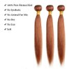 Light Brown Bundles Color #30 Straight Human Hair Bundles Brazilian Virgin Hair 3 Bundles 18 20 22 Inch Reddish Brown Straight Bundles Human Hair Color 30 Bundles Hair Extensions