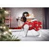 Dog Christmas Dress Dog Christmas Costumes Girl Snowman Stretchy Dog Dress Funny Dog Costumes Puppy Clothes with Bowtie Dog Outfit for Small Dogs Cats Puppy(L)