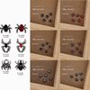 24 Pcs 3D Halloween Spider Nail Art Charms Crystals Diamonds Rhinestones, Metal Alloy Gothic Black Red Gems Nail Accessories for Women Nail Art Decoration Craft Jewelry DIY(6 Styles)