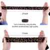 Elastic Bands for Wig Edges 2PCS Edge Laying Band Adjustable Edge Wrap to Lay Edges Lace Melting Band Leopard Print Pattern Wig Band for Edges Comfortable Elastic Band for Lace Frontal Melt