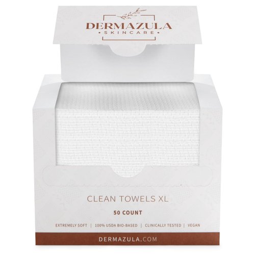 taktick Disposable Face Towels, 50 Count Ultra Soft Facial Towels for Gentle Cleansing, Face Cloths for Washing Face, Ideal Face Towels for All Skin Types, Perfect for Home and Travel, White
