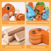 MTTIERY 5PCS Dinosaur Snap Together Building Toys-Wooden Dinosaur Toys for Kids 3-5, 5-7, STEM Preschool Learning Activities Fine Motor Skills Dino Toys Gifts for 3 4 5 6 Year Old Boys Girls