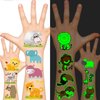 EMOME Temporary Tattoo - Glow + Metallic Glitter Style Tattoos for Kids Party Supplies, Temp Tattoos Sticker for Boys Girls, Birthday Party Favor Decorations Accessories (Animal)