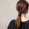 Black Leather Hair Ties Leather Hair Cuff Leather Ponytail Holder Leather Hair Wrap For Motorcycle Riding Ponytail Wraps For Long Hair