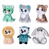 My OLi 5" Plush Toys Set Stuffed Animals Bundle of Cute Animals Toys Lion/Rabbit Bunny/Leopard/Cat/Husky Dog/Owl Plush Animals Pack of 6 for Babies Kids Girls Boys