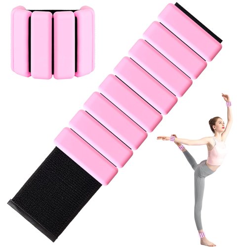 Ankle Weights for Women,Pilates Wrist Weights Set of 2(1Lbs Each),Adjustable Silicone Weight Bracelet for Women at Home for Yoga, Dance,Gym,Strength Training