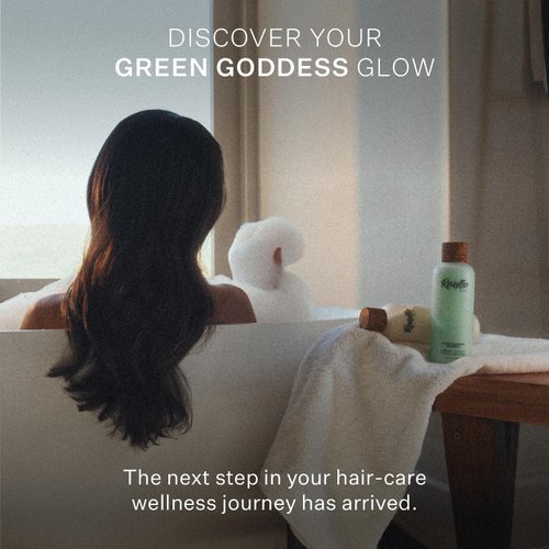 REMILIA Rosemary Oil Shampoo - All Natural Shampoo with Avocado Oil & Green Tea Extract for Damaged, Dry Hair - Green Goddess Hydrating Shampoo, 300 ml