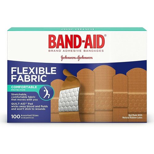 Band-Aid Brand Flexible Fabric Adhesive Bandages, Assorted Sizes bMLzQY, 3Pack (100 Count)