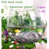 Fluorite Aquarium Gravel Rocks Natural Tumbled Healing Crystal Chips Bulk Gemstones Tumbled Crushed Stones for Fountain Vase Filler Planters Decorative Fish Tank Potted Reiki Energy Balancing 0.44lb
