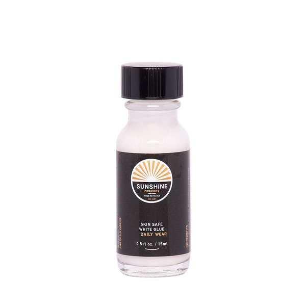 Sunshine Bond White Glue Hair Replacement Adhesive - Daily Hold for Poly and Lace Hairpiece, Wig, Toupee Systems - Invisible, Waterproof Bonding Glue