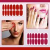 SILPECWEE 16 Sheets Nail Polish Stickers Full Nail Wraps Stick on Nail Polish Strips Self Adhesive Gel Nail Strips Fingernails Sticker Nails for Women with 1pc Nail File (Stylish Style)