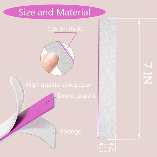 21pcs Emery Board Nail File,100/180 Grit Finger Nail Files for Acrylic and Gel Nails