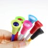 Rubber Cushion Top Plastic Golf Tees Mixed Colors Pack of 50pcs (3-1/4")