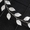 Anglacesmade Bridal Headband Leaf Hair Vine for Birde Bridesmaid Leaves Branch Wedding Wreath Prom Party Festival Hair Piece for Women and Girls (Silver)