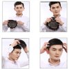 Uonlytech Black Wig Mens Headband Human Hair Toupee for Men, Human Hair Wigs Invisible Male Bald Patch Seamless Replacement Toupee Clip Hairpiece Wig for Daily Wear, 13x14cm Womens Headbands Afro Wig