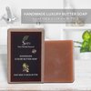SVATV Handcrafted Soap With Natural, Soothing Herbs Of GOAT MILK & COCOA BUTTER For Men And Women - Exfoliating Bar, Traditional Ayurvedic Herbal Soap For All Skin Type - 125g X 2 = 250g