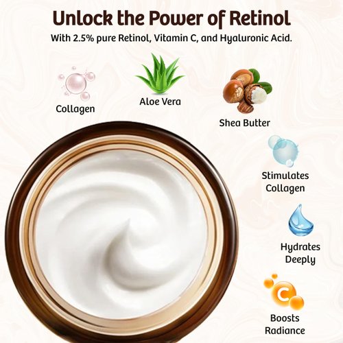 Live Healthy Retinol Cream for Face - Anti Aging, Day & Night, Face Moisturizer Cream - Reduces Wrinkle, Tighten and Lift, Collagen Cream - Made in USA |1.05 fl oz