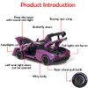 iPariser Toy Cars McLaren Senna Model Purple Alloy Collectibles Die-cast Vehicles with Sound and Light