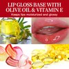 PARAMISS Lip Gloss Base 10 Ounce (350 ML) Clear Lip Gloss Non-Stick Moisturizing Versagel lip gloss base DIY Handmade Lip Gloss Lip Balms Lip Plumper Making Organic Lip Gloss Supplies (A)