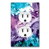WIRESTER Duplex Outlet Cover Wall Plate/Switch Plate - Purple Mixed Oil Paint