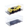 Eichi-W 20PCS Car Display Case, 1/64 Scale Vehicle Model Display Boxes with Race Track Cases Clear Plastic Toy Car Model Display Boxes for Hot Wheels and Matchbox,1.6x1.2x3.4 inch