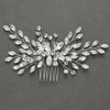 SWEETV Bride Silver Wedding Hair Comb Crystal Hair Accessories with Rhinestone Bridal Hair Clip Sparkly Hair Piece Gem Hair Accessories for Women and Girls