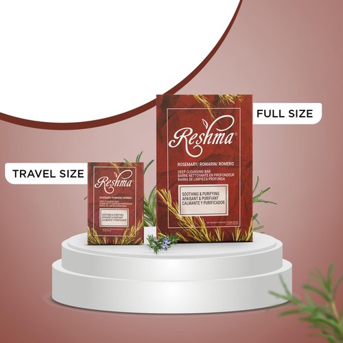 Reshma Beauty Travel Size Rosemary Soap | Infused with Rosemary Oil and Olive Oil | Face & Body Soap Bar | Bath Soap| Suitable for Normal to Dry Skin | Calming and Rejuvenating | TSA Approved
