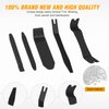 GOOACC 6PCS Auto Trim Removal Tool Kit No-Scratch Tool Kit for Car Audio Dash Panel Window Molding Fastener Remover Tool Kit-Black