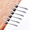Hicarer 150 Pieces Heat Shield Guards, 6 Pieces Hair Clips, Single Hole, Clear Fusion Glue Protector for Hair Extension Using