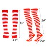 BigOtters Striped High Knee Socks, Including Red and White Socks Long Arm Warmer Gloves Crazy Outfits for Kids Girls Birthday Party Supplies Classroom Decor