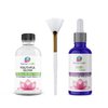 Planet Eden 70% Glycolic Acid Chemical Skin Peel Kit with Hyaluronic Acid + 2.5% Retinol Serum and Fan Brush