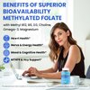 L Methylfolate Gummies & Methyl B12, Active 5-Mthf Methylated Folate 5mg Supplement for Women Men w/Methyl B Complex,Choline,Magesium,Omega-3,Methyl Folate for Methylation,Focus,Mood,Sugar Free,2Pack