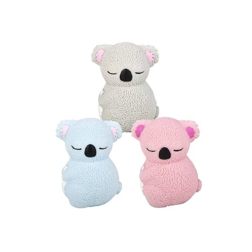 Squish Stretch Koala 3 Pack, Gray, Pink, and Blue - 3 Inch - Office, School- Fun Buttery Soft – Birthday Party Favors, Anxiety, ADHD - Birthday Gift - Party Favor