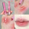 YIBABY 3 Colors Hydrating Lipstick Set, Sweet Heart Shape Glossy Finish Lipstick, Moisturizing Tinted Lip Balm, Long Lasting Vivid Color Lip Makeup for Girls (B)