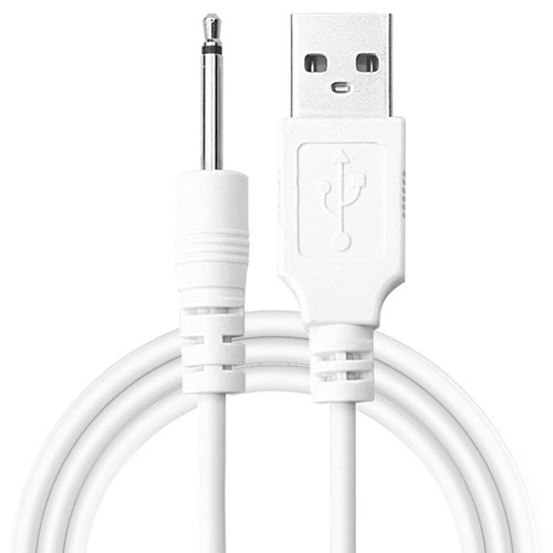 SEXBAY Original Replacement DC Charging Cable USB Cord for Rechargeable Wand Massagers Charger, 17mm Replacement DC Charging Cable
