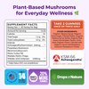 Ashwagandha Gummies and Lions Mane Mushroom Gummies Supplement - Organic - Reishi, Cordyceps, Turkey Tail, Maitake, Shitake, Chaga - Immune Defense, Boosts Cognitive Performance, Vegan, Low Carb